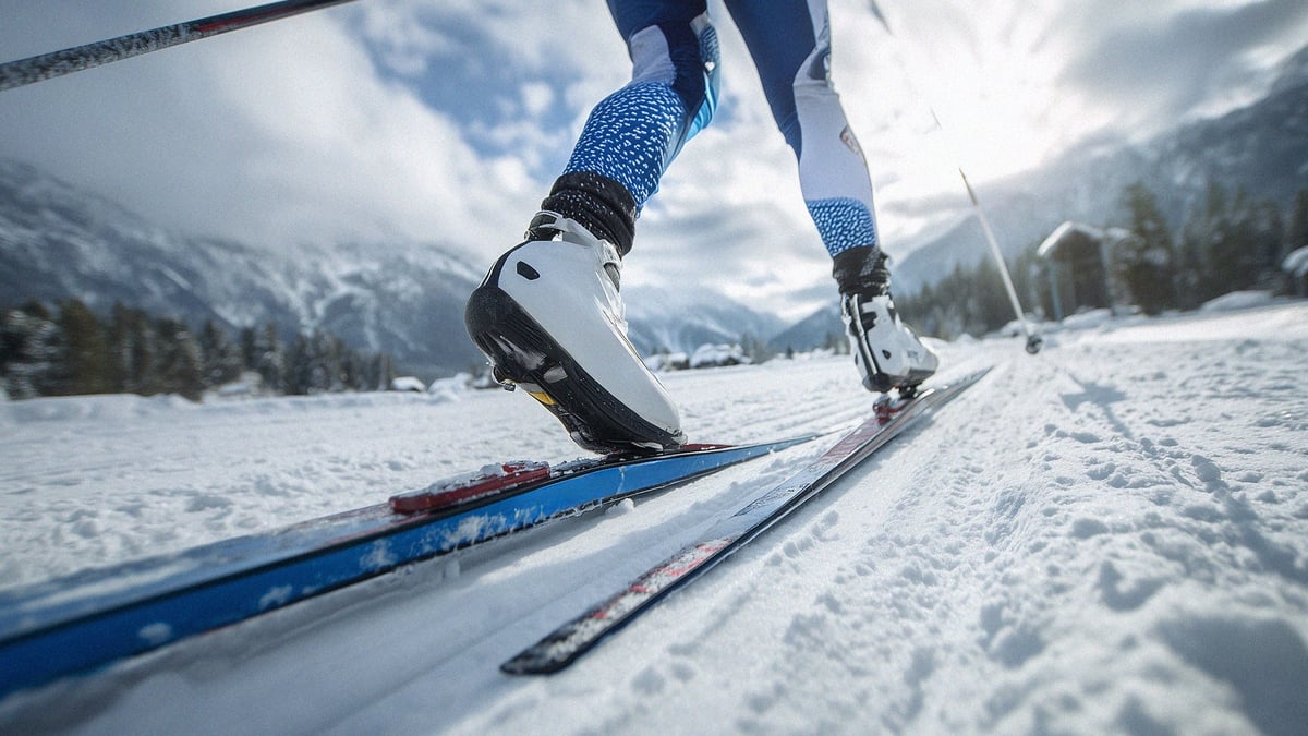 Pilt suusavõistlusest.